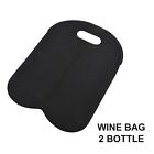 Portable Black Wine Tote Bag 2-Bottle Carrier Isolierter Halter Khler Eisbeutel