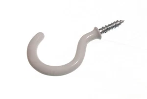 Neu 1.000 x geschultert kunststoffbeschichtet zum Einschrauben Becher Aufhänger Haken 38 mm 1 1/2 & Quot - Bild 1 von 1