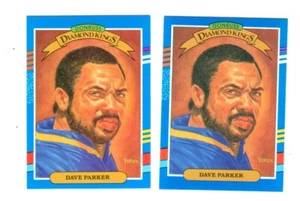 💥1991 Donruss Diamond Kings Dave Parker Correct/Error Cards (No Dot After INC)  - Picture 1 of 2