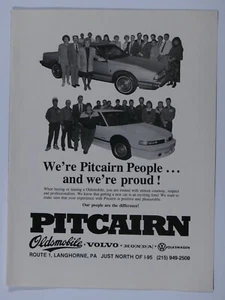 Pitcairn Oldsmobile Langhorne PA. Vintage 1988 Original Print Ad 8.5 x 11" - Picture 1 of 6