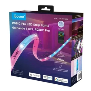 Govee Smart RGBIC Pro 49,2 Fuß LED Streifen Lichter - 64+ Szenen & Musik Sync Modi - Bild 1 von 8