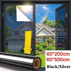 Blackout Window Film Sun Light Blocking Room Darkening Privacy Glass Tint 2-5M - Picture 1 of 14