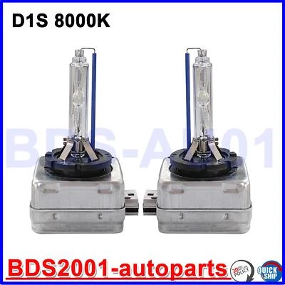 Pair of D1S 8000K Car HID Xenon Headlight Bulbs Globes For BMW E90 E92 E61 E60 - Image 1 of 4