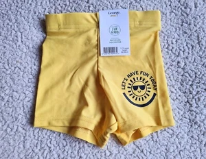 Yellow Lets Have Fun Today Swim Shorts Age 12-18 Months Brand New With Label - Picture 1 of 6