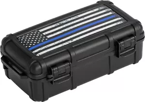 Cigar Caddy Travel Cigar Humidor for 10 Cigars, Police Design - Picture 1 of 7