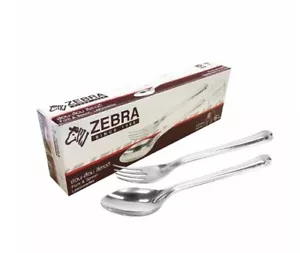 Set Forchetta e Cucchiaio Acciaio Inox 6 Paia Leelawadee Modello ZEBRA Marca Zuppa Riso - Foto 1 di 7