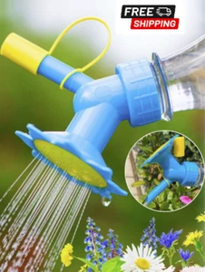 2-In-1, Plastic Double Head Garden Sprinkler, Watering Kettles And Planters NEW - Picture 1 of 7