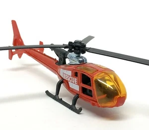 Majorette Helicopter Gazelle Rescue Red 1/70 Size 5.2 inches - Picture 1 of 6