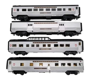 Rail King O-Scale Pennsylvania 4-Car 60' Streamlined Passenger Set - Picture 1 of 7