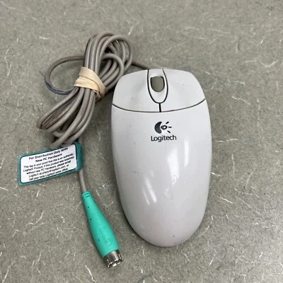 Vintage Logitech Compaq 3 Button Mouse Retro PS2 M-S48a - Image 1 of 4