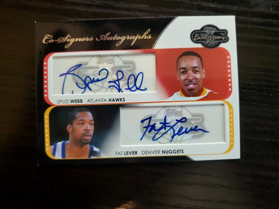 2008-09 Topps Co-Signers Dual Autographs #CSWL Spud Webb/Fat Lever  008/240 RARE - Image 1 of 1