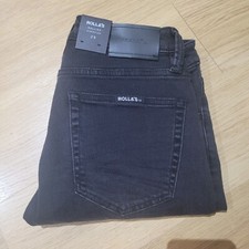Men's Rolla's Slim Rolled Fit Black Jean W29 New With Tags