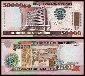 Mozambique 50000 Meticais 16-6-1998 Pick 138 SC = UNC - Imagen 1 de 6