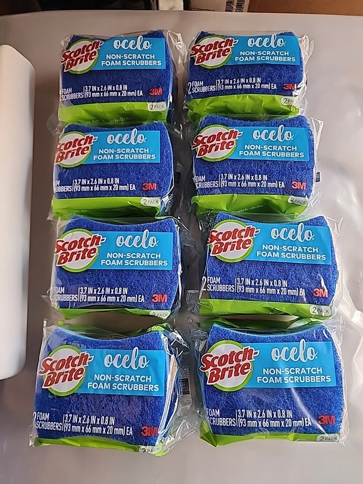 ocelo No Scratch Scrub Sponge 4-count (pack of 8)