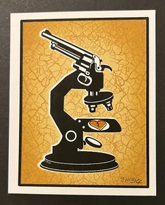 EMEK 2007 Science of Love and Death crackle art print handbill poster signed - Picture 1 of 1