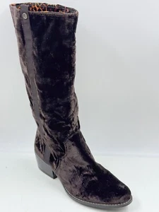 Libby Edelman L-Prima Women's Boots Sz 6 M Mid-Calf Brown Velvet Prima Boots - Picture 1 of 15
