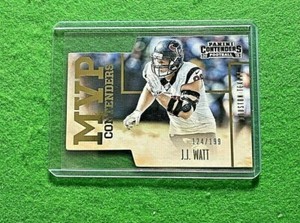 JJ WATT DIE CUT MVP GOLD SP#199 HOUSTON TEXANS 2015 PANINI CONTENDERS FOOTBALL 