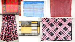 Lote de 6 bufandas rectangulares largas cuadradas pequeñas cuadradas pequeñas sin marca - Imagen 1 de 21