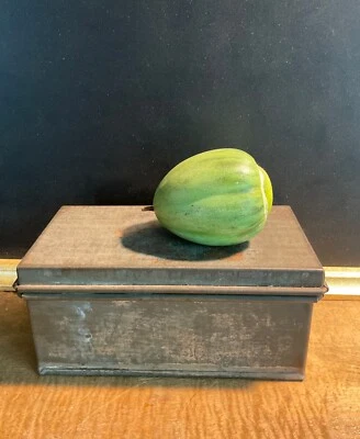RARE vtg Italian Alabaster Stone Fruit BARATTIERE cuke-melon vegetable unusual - Image 1 of 4