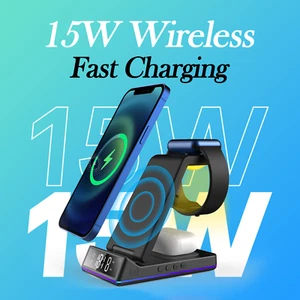 Bezprzewodowa ładowarka 5W1 Stacja szybkiego ładowania Stacja dokująca do Apple Watch Air Pods iPhone - Zdjęcie 1 z 6