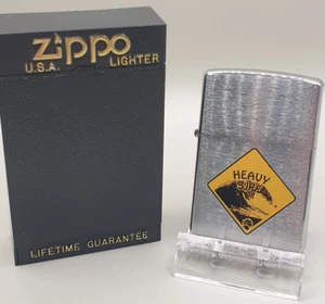 Zippo U.S.A. Lighter Sturmfeuerzeug Heavy Surf Welle Surfen Amerika - Picture 1 of 3