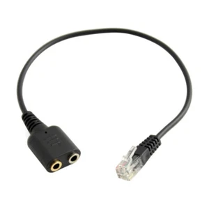 2 X 3.5mm RJ9 Jack Headset Wire Cable Cord Convertor Adaptor Headphone Earbuds - Photo 1/5