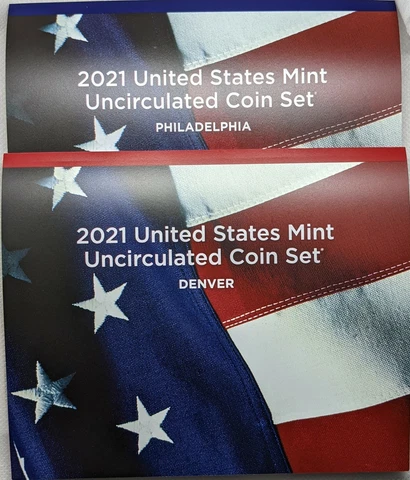 2021 Uncirculated Mint Set - (P & D) - 14 Coins - Unopened Mint Box Cover