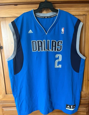 NBA ADIDAS DALLAS MAVERICKS JASON KIDD #2 BLUE JERSEY- PLAYER ID TAG - 2XL Cover