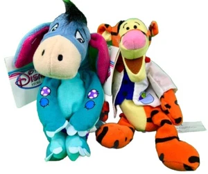 DISNEY Eeyore Dinosaur Tigger Mad Scientist BEAN BAG PLUSH Toy New - Bild 1 von 5