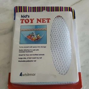 Whitmor 6ft Mesh Fabric Toy Net 1 pk white w red trim - Picture 1 of 3