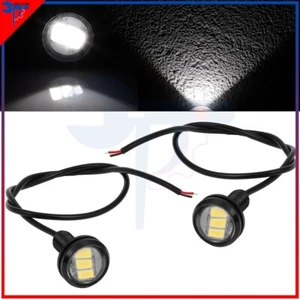 2x 6000K 18mm Tail Led Brake Light White Eagle Eye Lamp For Suzuki GMC BMW Audi - Foto 1 di 9