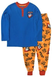 Frosted Flakes Jungen blau Waffel Fleece Tony Tiger Schlafanzug Schlafset - Bild 1 von 1