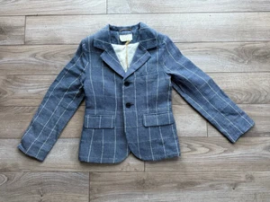 MAX & LOLA BOY'S BLUE CHECK JACKET SIZE 6. NWT - Picture 1 of 7