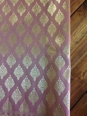 NEU!Stoff DEKOSTOFF Jacquard Seide Orange/Gold Meterware Baumwolle Viskose Wolle - Bild 1 von 4