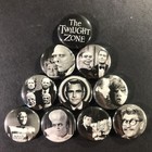 The Twilight Zone 1" Button Pin Set Classic Horror Scary Sci-Fi thriller show