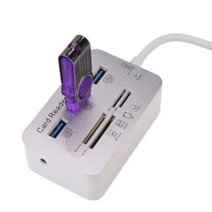 7 In 1 3 Ports USB TYPE C 3.0 HUB+4 Ports Expander SD TF MS, M2 MMC Memory C _wa - Afbeelding 1 van 14