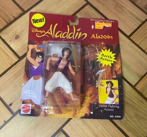 Vintage Disney Aladdin Action Figure- Boxed On Card 1993- Sword Battle Action