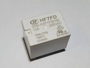 2x Relé 9VDC (6,75-11,7V), 12A / 250VAC 1 Cerrador HF7FD 009-1HPTF - Imagen 1 de 5