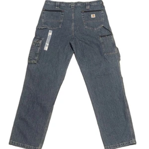 Carhartt WorkJeans Sz 38/34 Knee Pad Pouches- Multiple Pockets- NWOT - Picture 1 of 22