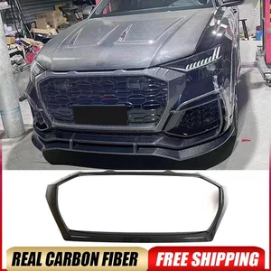Parachoques delantero de carbono real para Audi RSQ8 RS Q8 2020UP cubierta de parrilla de riñón - Imagen 1 de 15
