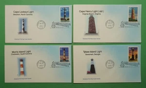 DR WHO 2003 4 FDC LIGHTHOUSE AFDCS CACHET COMBO w10511 - Picture 1 of 2