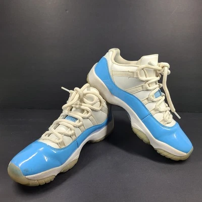 Nike Air Jordan 11 XI Retro Bajo Blanco Columbia Azul Charol Zapatos 136053-141 9.5 Foto 1 de 4