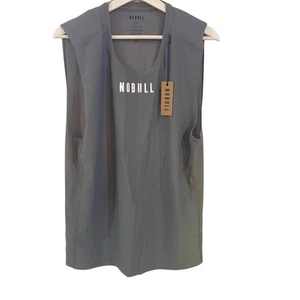 NOBULL NUEVO CON ETIQUETAS XXXL Camiseta sin mangas gris negro con acolchado incorporado - Imagen 1 de 7