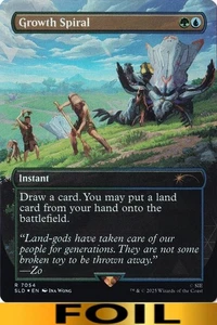 1x - Growth Spiral - FOIL BORDERLESS #7054 - Secret Lair: Playstation - NM MTG - Picture 1 of 1