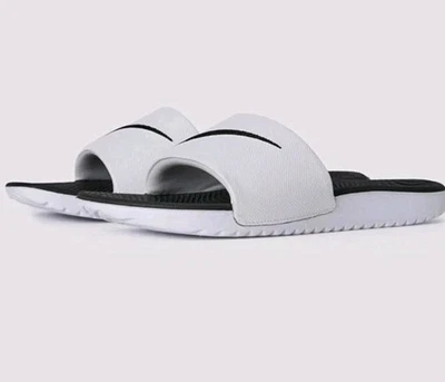 Nike Niños Kawa Slides Solarsoft Sandalias Confort Talla 3Y Negro/Blanco Nuevo  Foto 1 de 4