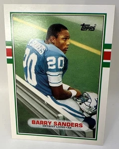 Topps 1989 negociado Barry Sanders radiocontrol novato - Detroit Lions #83T vintage - Imagen 1 de 16