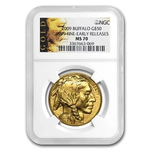 2009 1 oz Gold Buffalo MS-70 NGC (Early Releases) - Picture 1 of 3