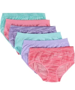 Fruit of the Loom Girl's Seamless Classic Briefs Assorted 5-pack Sz 10/12 No Tag - Picture 1 of 4