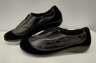 Mocasines de cuña Naot negros con cremallera para mujer talla 10 Foto 1 de 4