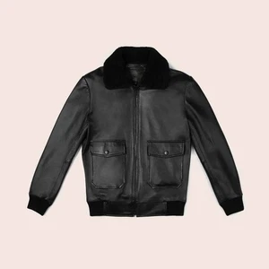Men’s  B2 Aviator Bomber Style Real Sheepskin Leather Bomber Jacket - Picture 1 of 5